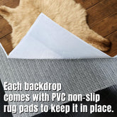 Aperturee - Aperturee White Brown Carpet Fabric Floor Backdrop For Photo